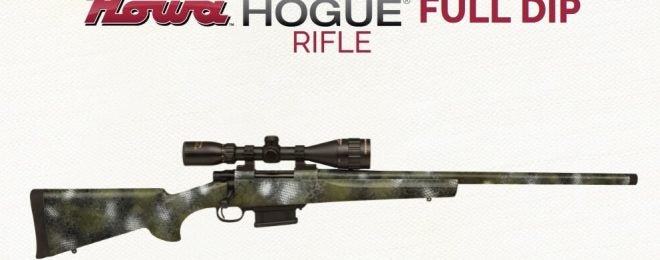 Howa's Hogue full dip camo rifle is now available in Kratos pattern.