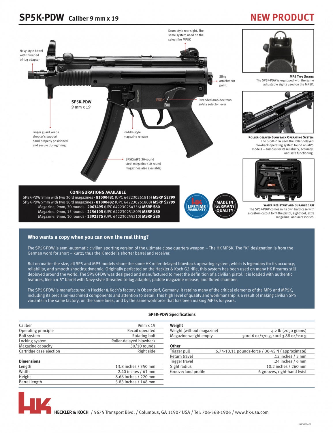 MP5K FOR US: H&K Drops The SP5K PDW - Gives Hope To 2020