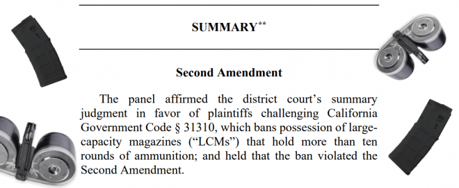 [BREAKING] 9th Circuit: California Magazine Ban Unconstitutional - Again