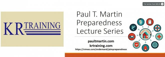 Firearms school KR Training and preparedness author Paul T. Martin have teamed up for a virtual preparedness conference.