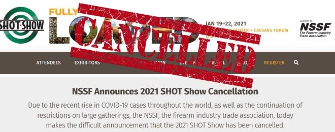 Thanks A Lot Corona: 2021 SHOT Show Cancelled