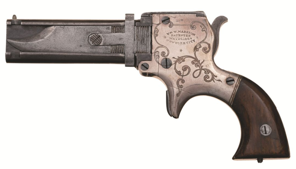 December 2020 Rock Island - Marston 3 barrel pistol with knife (
