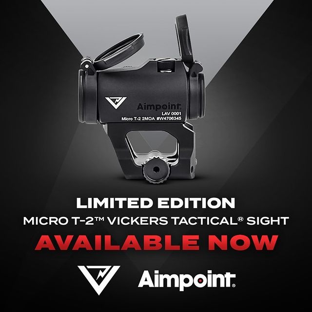 Aimpoint Releases Vickers Tactical Limited-Edition T-2 Red Dot