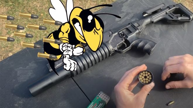 The Rimfire Report: 40mm to 22 LR Sub-Cal Adapters - A Wall of Angry Bees