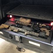 SnapSafe drawer open in back of FJ Cruiser
