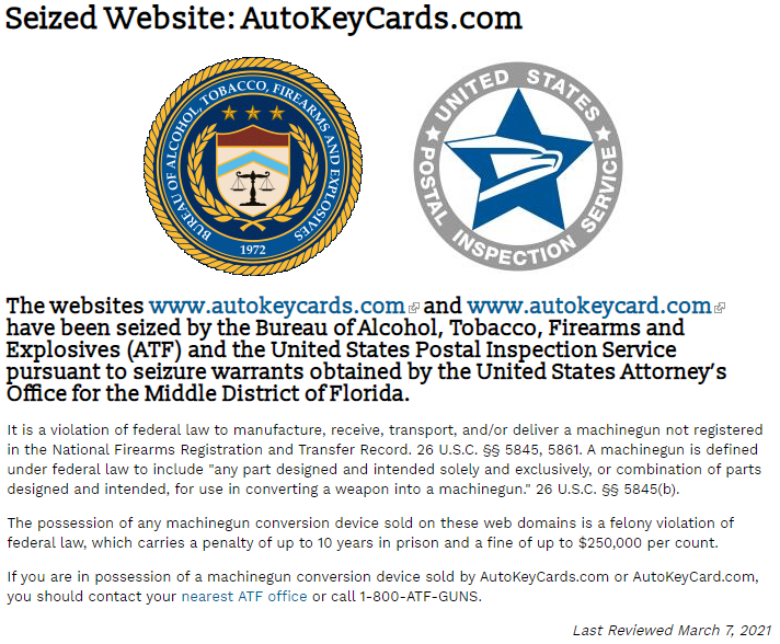 AutoKeyCard Shut Down, Website Seized, Owner Arrested