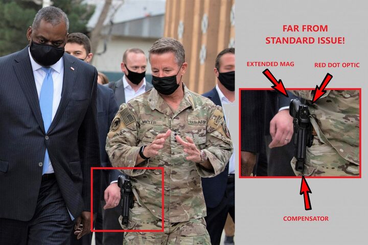 General Miller, America's highest-ranking officer in Afghanistan, is clearly not simply signing out any old sidearm from the armory.