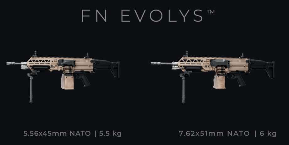 <em>Both models weigh less than the existing M249 SAW (FN Herstal)</em>