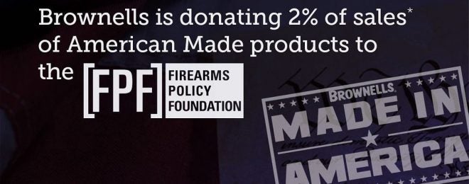Brownells to Donate a Portion of Sales to the Firearms Policy Foundation