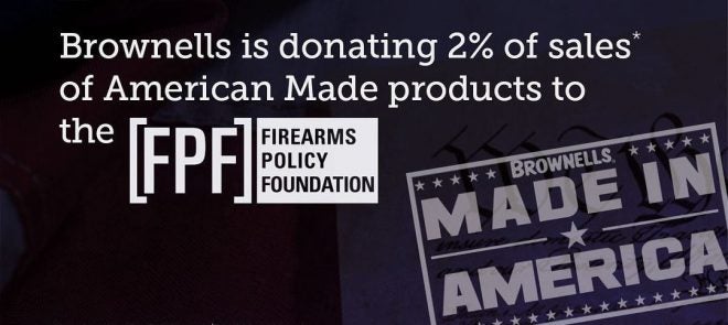 Brownells to Donate a Portion of Sales to the Firearms Policy Foundation