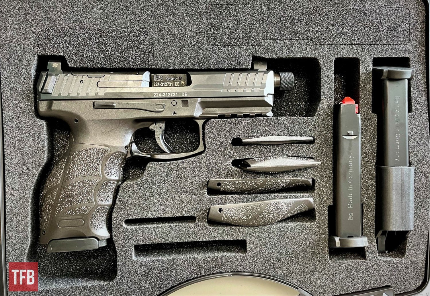 The VP9 Tactical comes as shown here, with the factory optics-cut slide, threaded barrel, and now 17-round mags instead of 15, as they used to include.