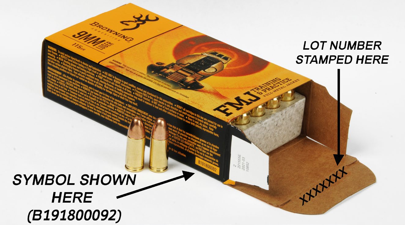 Browning Ammunition lot number