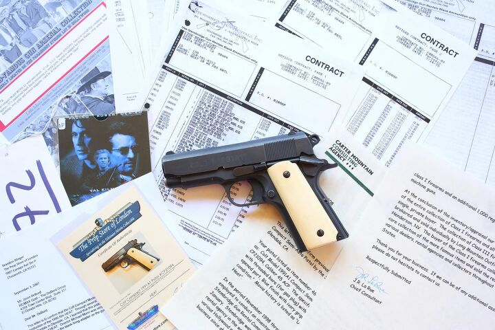 The Colt 1911A1 used by Al Pacino's Lt. Vincent Hanna in the movie "Heat" is up for sale.