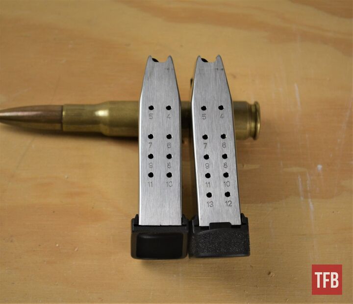 Included in the box you get one 11-round 9mm magazine and one 13-rounder.