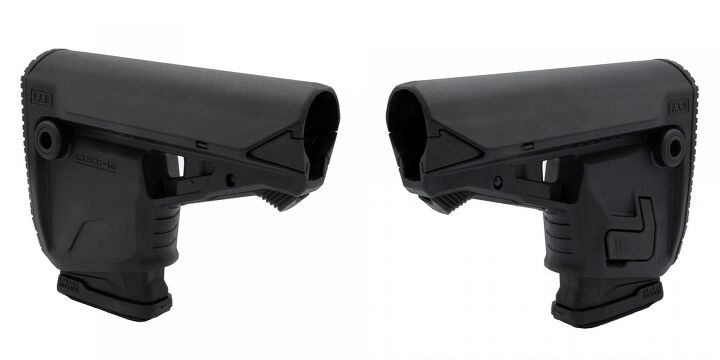 FAB Defense's new GL Core-M buttstock with spare 10-round magazine.