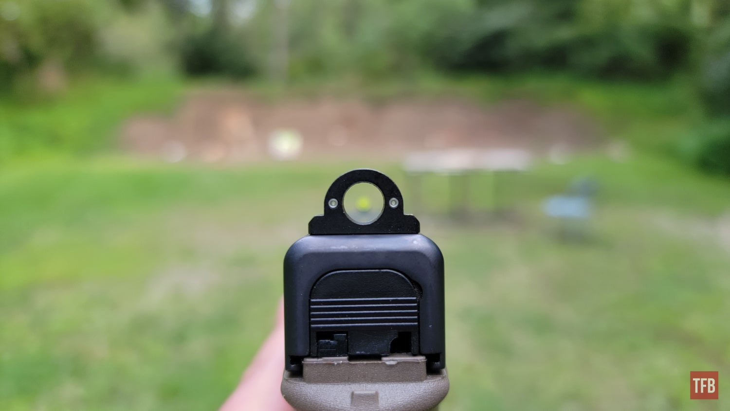 ghost ring sight on pistol