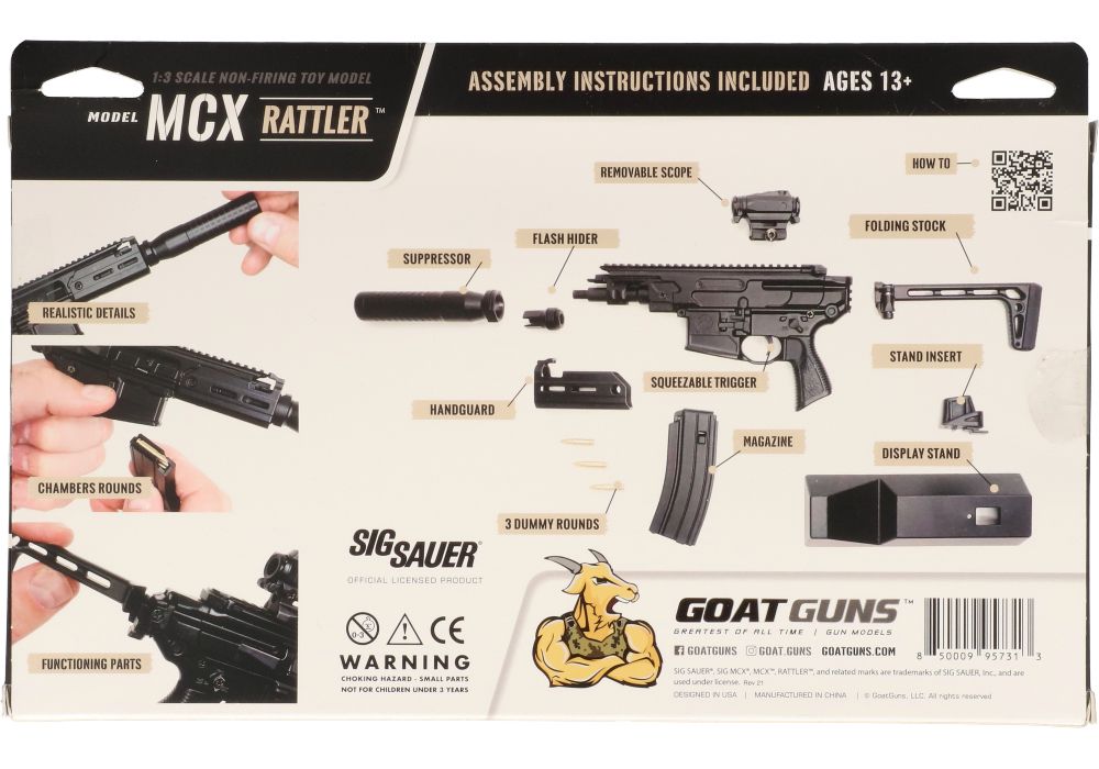 GoatGuns Miniature Replica MCX Rattler Instructions