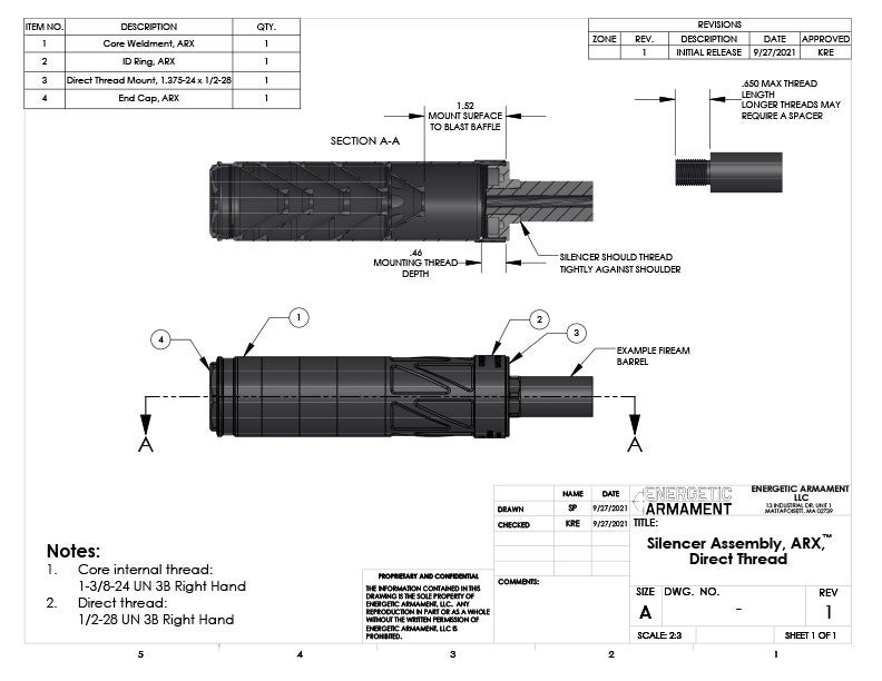 New Release: Energetic Armament ARX 5.56mm Suppressor 