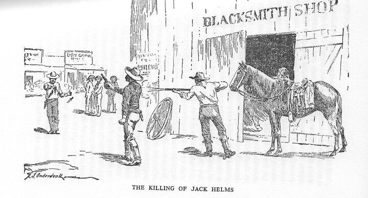 Hardin guns down Jack HelmsIllustration by R.J. Onderdonk