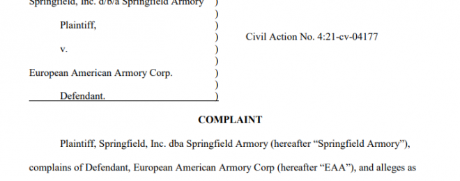 Lawsuit Alert: Springfield Armory v. EAA