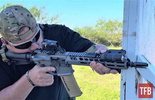 Getting hands-on with the Crimson Trace CMR-301 light/laser.