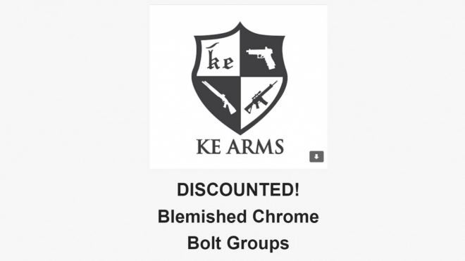KE Arms is selling off their Blemished Chrome Bolt Groups