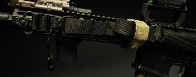 The Link is a brainchild rifle sling between ANR Design LLC and Cole-Tac. The Link Sling is a 1″ webbing design rifle sling, stitched with Mil-Spec bonded Nylon thread. Mounted on the rifle, the forward section of the Link rifle sling has a 40″ length of pull, fully extended. The rear adjustment of the Link rifle sling has a 30″ total length of pull. Depending on the operator’s size, the length of pull easily allows plenty of slack to transfer the weapon system to the opposite shoulder of even the largest of end-users. The Link rifle sling is Berry Compliant and constructed of 100% US materials, assembled in New Hampshire and South Dakota at Cole-Tac facilities.