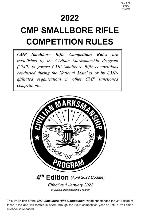 New Rules for the 2022 CMP Smallbore Rifle Competition