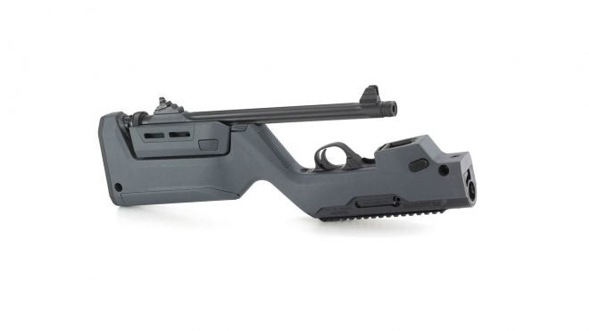 The Ruger PC Carbine With Stealth Gray Magpul PC Backpacker Stock