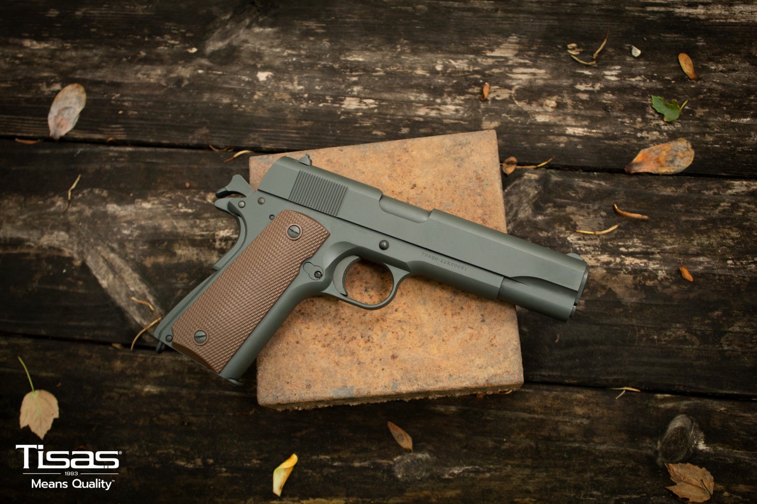 New Walnut Gripped 1911A1 G.I. Style Pistols From Tisas