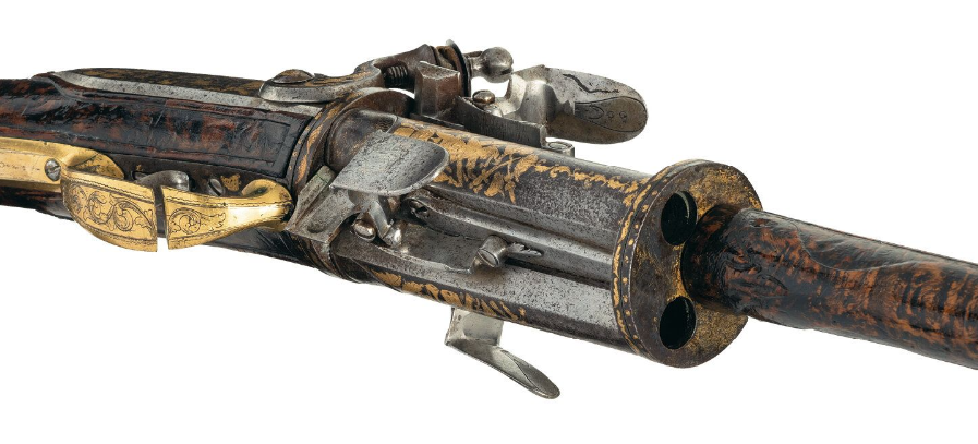 Three-Shot Flintlock Revolving Sporting Gun (8)