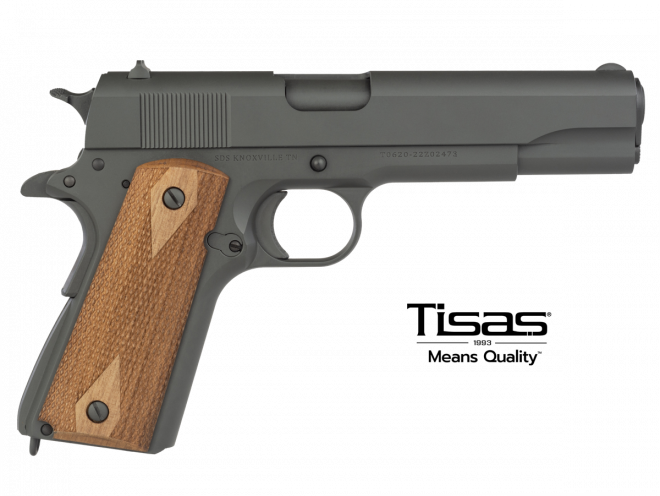 New Walnut Gripped 1911A1 G.I. Style Pistols From Tisas
