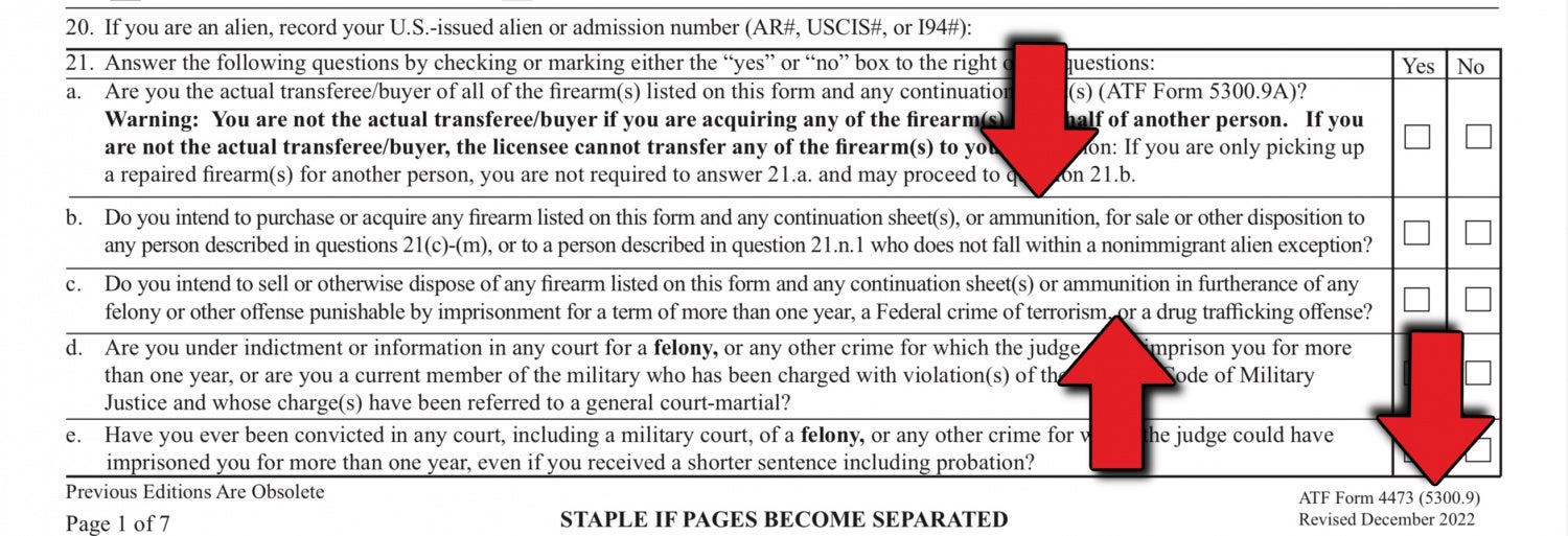 Firearms Transfer Record - Here Is The Newly Revised ATF 4473 - December 2022