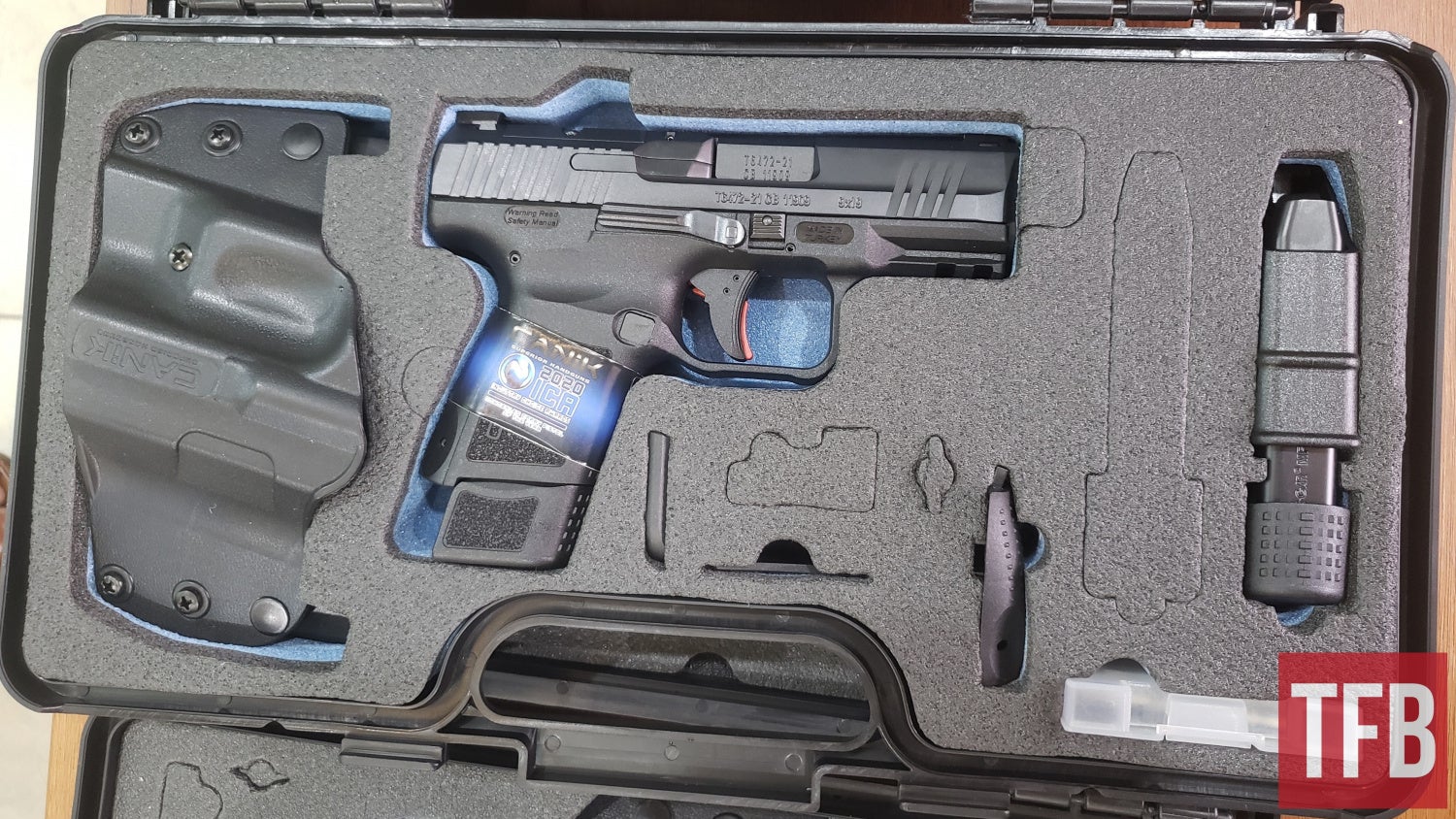 Turkish Canik pistol in one of the gun shops in Peshawar