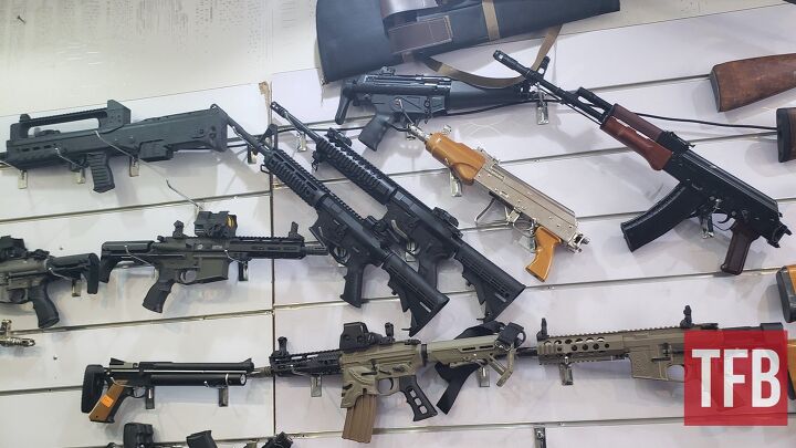 Most of rifles are display pieces, shop owners often use airsoft to attract attention to the display