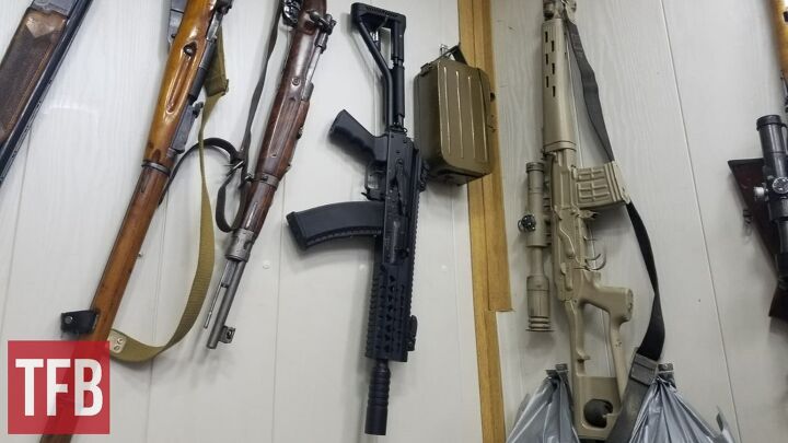 SVD and Orsis "Sherif" rifle on display in one of the shops