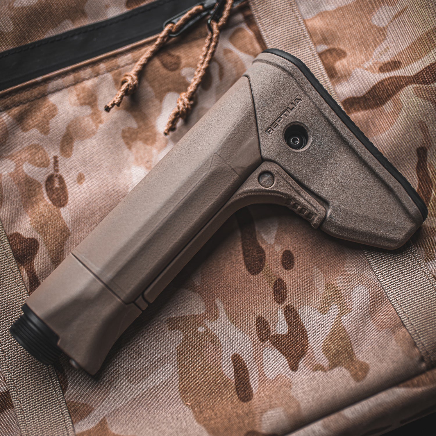 The RECC•E features adjustable length-of-pull, ambi QDs, and is offered in either black or FDE.