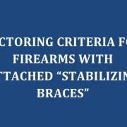 ATF FINAL RULE: Factoring Criteria For Firearms With Stabilizing Braces