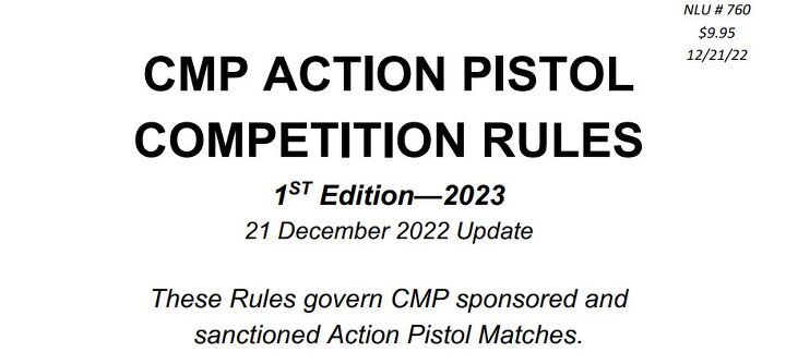 CMP Announces Action Pistol Competitions, Other Rule Changes For 2023