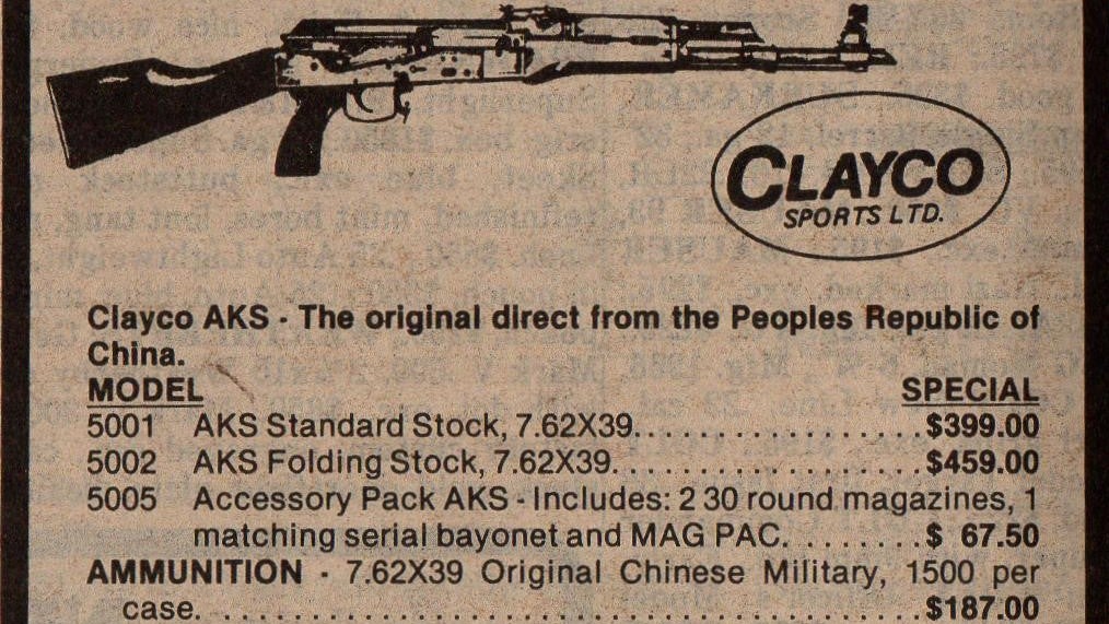 An ad for the imported semi-automatic Chinese AK
