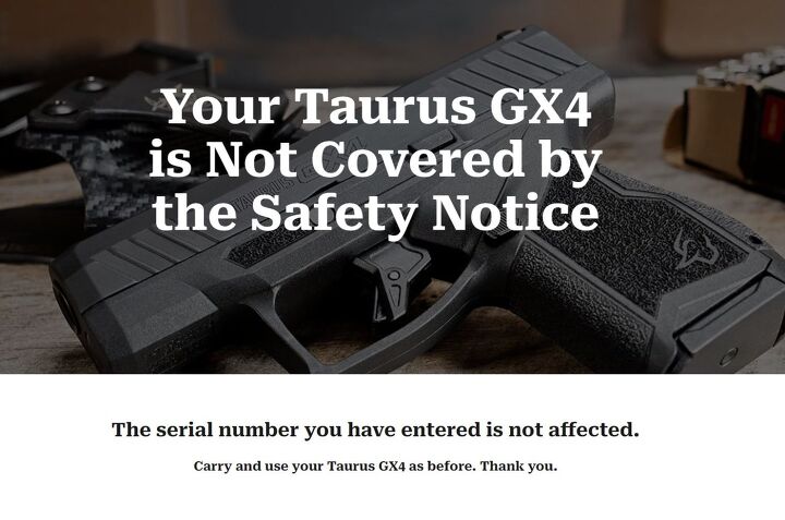 Taurus Issues Immediate Safety Recall for Taurus GX4 Pistols