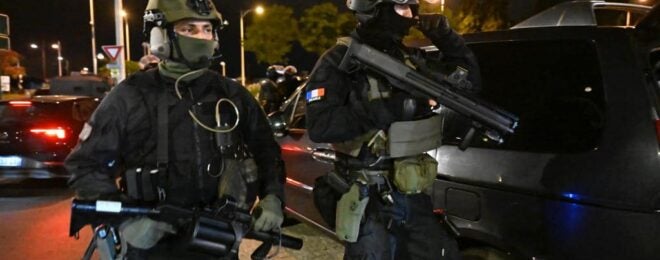French Police with a KelTec KSG shotgun