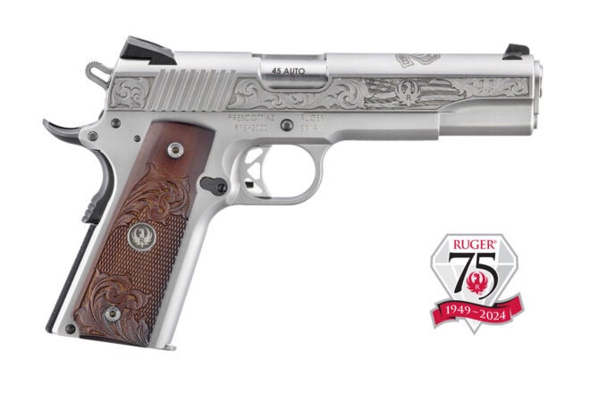Ruger introduces a new Diamond Anniversary Limited Edition SR1911, celebrating their company's 75th year in business.