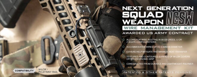 Strike Industries has revealed that their cable management system has been chosen by the US Army to augment the NGSW program weapons.