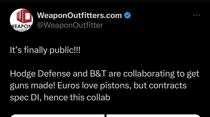 Weapon Outfitters, a dealer for both brands, was one of several companies who shared this story in the first week of January.